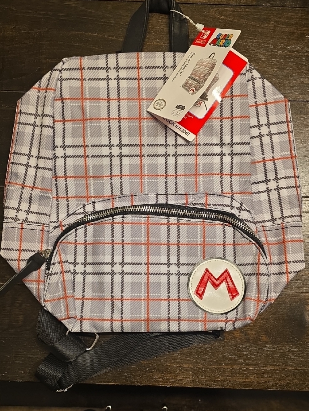 Mario Bros Controller Gear Super Plaid Mini Backpack Nintendo Switch Compatible